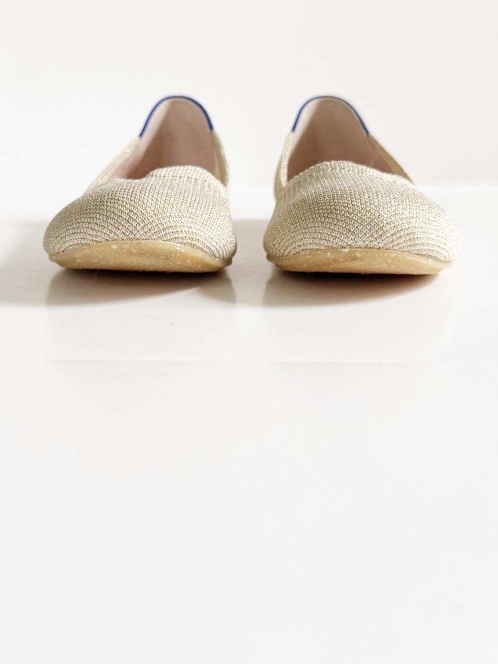Rothys The Flat Light Gold Metallic Round Toe | 6.5 - Picture 4 of 13